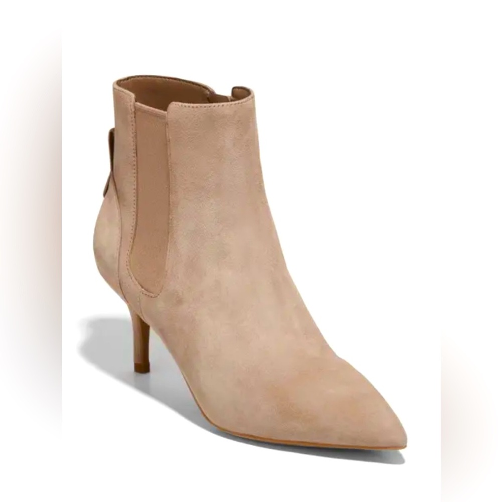 Cole Haan The Go-To Park Ankle Boot sz 8 Taupe Mocha Irish Coffee suede new